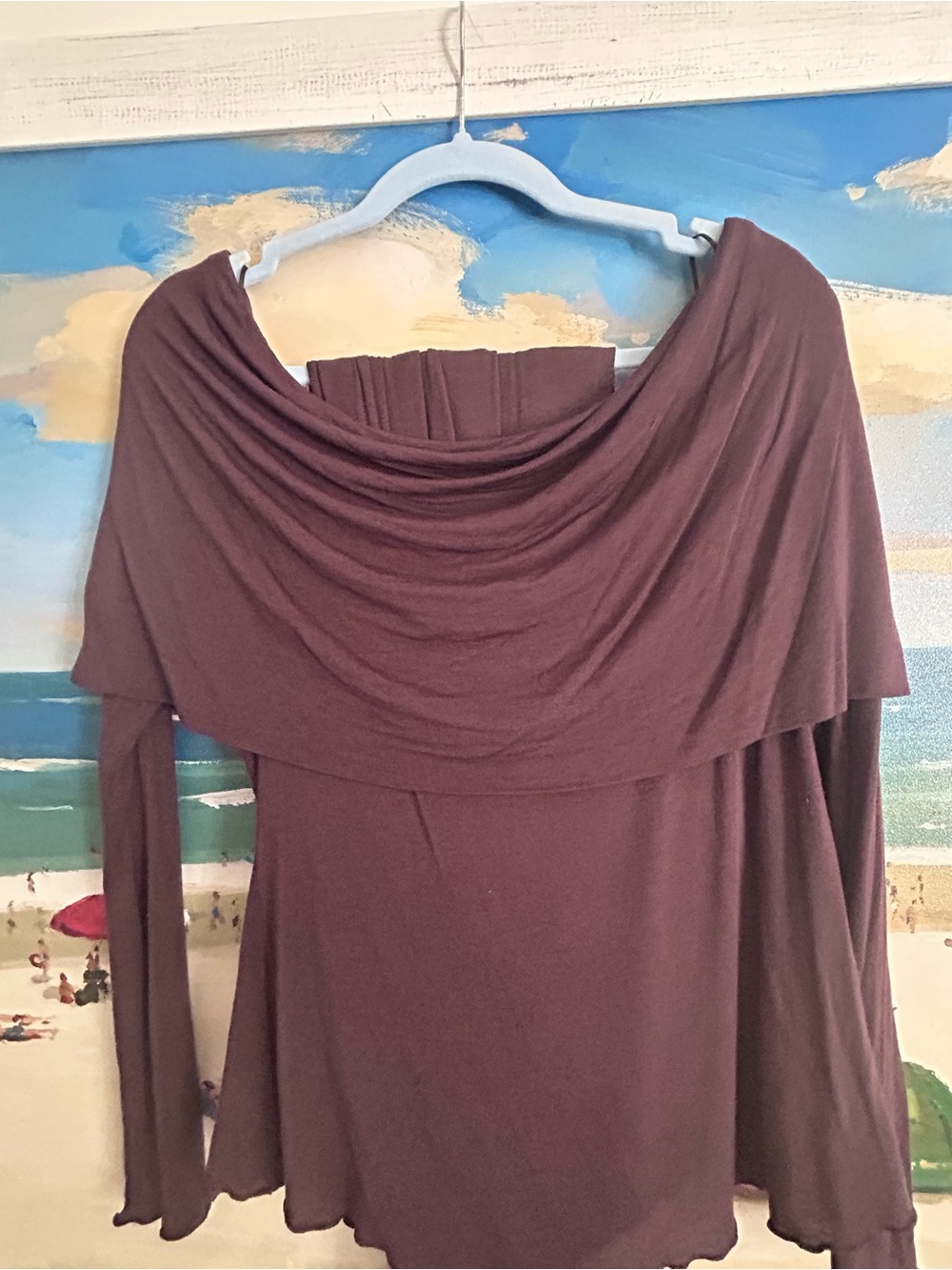 2 piece Set  Skims  Draped Off-Shoulder Long Sleeve Top and Matching maxi Skirt